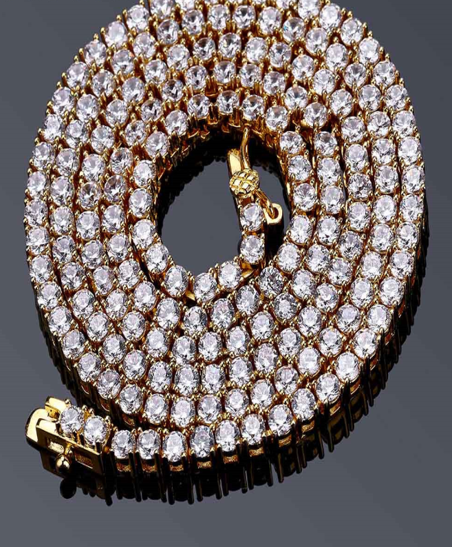 Zircon Necklace, Collar Chain, Men's Tennis Chain