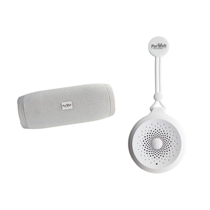 Pursonic Peak Wireless Speaker & Pursonic Waterproof Wireless Speaker Bundle – 360° Hi-Res Sound Anywhere, Anytime