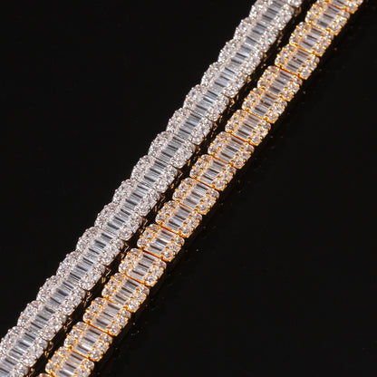 Hiphop Bracelet with Square Zirconia Design
